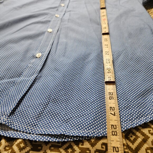 Frank & Eileen Button Down Mens Paul Shirt SZ Medium Blue Fish Career Preppy USA - Picture 10 of 11
